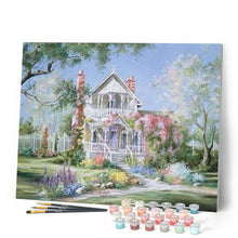 Cargar imagen en el visor de la galería, Pintar Por Números - Casa Blanca Primavera - Figuredart - Paisajes