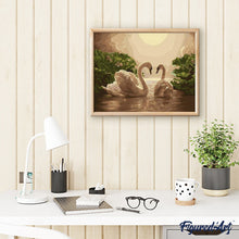 Cargar imagen en el visor de la galería, Pintar Por Números - Cisnes En El Atardecer - Figuredart - Animales