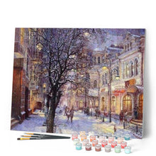 Cargar imagen en el visor de la galería, Pintar Por Números - Calle Con Nieve - Figuredart - Ciudades