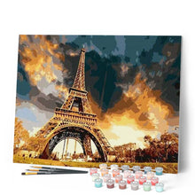 Cargar imagen en el visor de la galería, Pintar Por Números - Torre Eiffel En La Tormenta - Figuredart - Ciudades