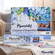 Cargar imagen en el visor de la galería, Pintar Por Números - Nieve Y Caballos - Figuredart - Animales Caballos
