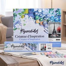 Cargar imagen en el visor de la galería, Pintar Por Números - Torre Eiffel Blanco Y Negro - Figuredart - Ciudades Romanticismo