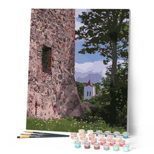 Cargar imagen en el visor de la galería, Pintar Por Números - Esquina Acantilado - Figuredart - Paisajes Árboles