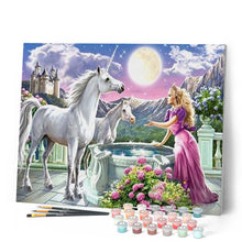 Cargar imagen en el visor de la galería, Pintar Por Números - La Bella Y El Unicornio - Figuredart - Animales