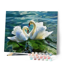 Cargar imagen en el visor de la galería, Pintar Por Números - Lago De Los Cisnes 1 - Figuredart - Animales