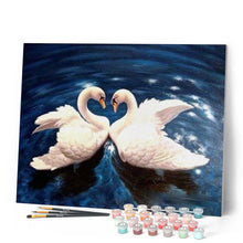 Cargar imagen en el visor de la galería, Pintar Por Números - Cisnes En El Lago Azul - Figuredart - Animales