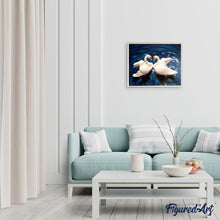 Cargar imagen en el visor de la galería, Pintar Por Números - Cisnes En El Lago Azul - Figuredart - Animales