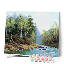Cargar imagen en el visor de la galería, Pintar Por Números - Río Primaveral - Figuredart - Paisajes