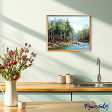 Cargar imagen en el visor de la galería, Pintar Por Números - Río Primaveral - Figuredart - Paisajes