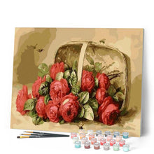 Cargar imagen en el visor de la galería, Pintar Por Números - Cesta De Rosas - Figuredart - Flores