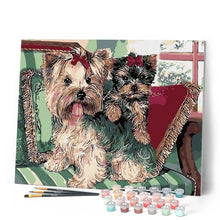 Cargar imagen en el visor de la galería, Pintar Por Números - Dos Perros - Figuredart - Animales Perros