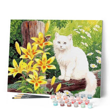 Cargar imagen en el visor de la galería, Pintar Por Números - Gato Blanco - Figuredart - Animales Gatos