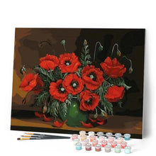 Cargar imagen en el visor de la galería, Pintar Por Números - Flor Roja Oscura - Figuredart - Flores