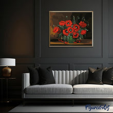 Cargar imagen en el visor de la galería, Pintar Por Números - Flor Roja Oscura - Figuredart - Flores