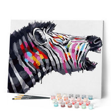 Cargar imagen en el visor de la galería, Pintar Por Números - Cebra Pintada - Figuredart - Animales