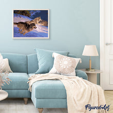 Cargar imagen en el visor de la galería, Pintar Por Números - Dos Lobos Impacto - Figuredart - Animales Lobos