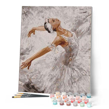 Cargar imagen en el visor de la galería, Pintar Por Números - Bailarina Blanca - Figuredart - Baile