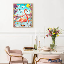 Cargar imagen en el visor de la galería, Flamencos rosas y mariposas