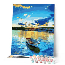Cargar imagen en el visor de la galería, Pintar Por Números - Lago Azulbarco - Figuredart - Paisajes