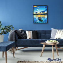 Cargar imagen en el visor de la galería, Pintar Por Números - Lago Azulbarco - Figuredart - Paisajes