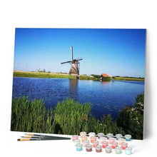 Cargar imagen en el visor de la galería, Pintar Por Números - Molino De Viento Holandés - Figuredart - Paisajes