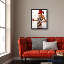 Cargar imagen en el visor de la galería, Pintar Por Números - Mujer Coje Un Vaso - Figuredart - Retrato