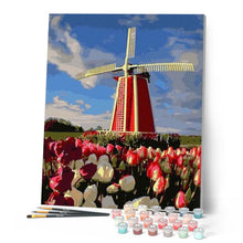 Cargar imagen en el visor de la galería, Pintar Por Números - Flor Del Molino De Viento - Figuredart - Paisajes
