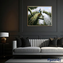 Cargar imagen en el visor de la galería, Pintar Por Números - Amor Entre Pavos Reales - Figuredart - Animales Pavo Real