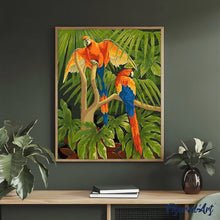 Cargar imagen en el visor de la galería, Pintar Por Números - Amor Entre Loros - Figuredart - Animales