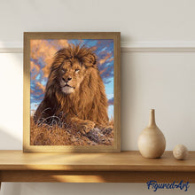 Cargar imagen en el visor de la galería, Pintar Por Números - Leon Coloreado - Figuredart - Animales Leones
