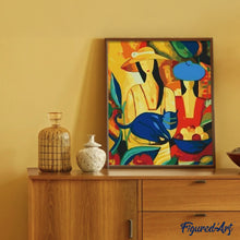 Cargar imagen en el visor de la galería, Pintar Por Números - Mujer Con El Gato - Figuredart - Gatos Reproducción De Obras De Arte