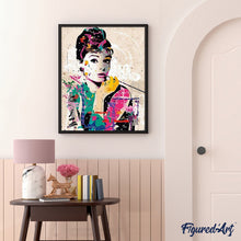 Cargar imagen en el visor de la galería, Pintar Por Números - Audrey - Figuredart - Pop Art Retrato
