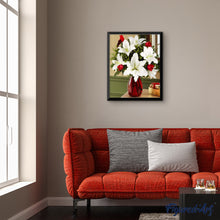 Cargar imagen en el visor de la galería, Pintar Por Números - Florero Rojo - Figuredart - Flores