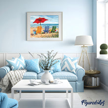 Cargar imagen en el visor de la galería, Pintar Por Números - Sillas De Playa - Figuredart - Paisajes