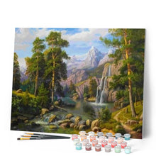 Cargar imagen en el visor de la galería, Pintar Por Números - Cascadas En El Bosque - Figuredart - Paisajes