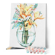 Cargar imagen en el visor de la galería, Pintar Por Números - Lirios En Botella - Figuredart - Flores