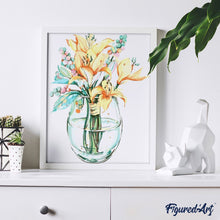Cargar imagen en el visor de la galería, Pintar Por Números - Lirios En Botella - Figuredart - Flores