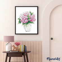 Cargar imagen en el visor de la galería, Pintar Por Números - Pequeño Jarrón Rojo Fresco - Figuredart - Flores