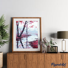 Cargar imagen en el visor de la galería, Pintar Por Números - Hoja De Arce Roja - Figuredart - Paisajes