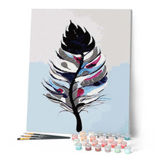 Cargar imagen en el visor de la galería, Pintar Por Números - Pluma Coloreada - Figuredart - Pintura Abstracta