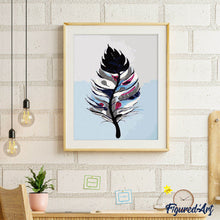 Cargar imagen en el visor de la galería, Pintar Por Números - Pluma Coloreada - Figuredart - Pintura Abstracta