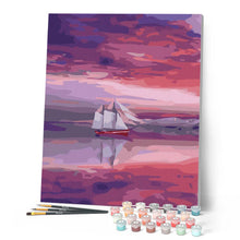 Cargar imagen en el visor de la galería, Pintar Por Números - Velero Mar Rojo - Figuredart - Barcos Paisajes