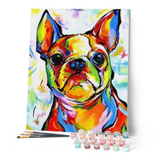 Cargar imagen en el visor de la galería, Pintar Por Números - Perro Pop Art - Figuredart - Animales Perros Pop Art