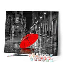 Cargar imagen en el visor de la galería, Pintar Por Números - Paraguas Rojo - Figuredart - Ciudades