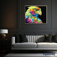 Cargar imagen en el visor de la galería, Pintar Por Números - Ave Colores - Figuredart - Animales Pop Art Principiantes