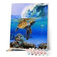 Cargar imagen en el visor de la galería, Pintar Por Números - Las Tortugas Marinas - Figuredart - Animales