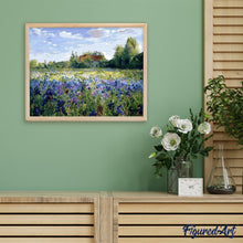 Cargar imagen en el visor de la galería, Pintar Por Números - Campo De Flores Azules - Figuredart - Paisajes