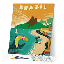 Cargar imagen en el visor de la galería, Póster de viaje Brasil