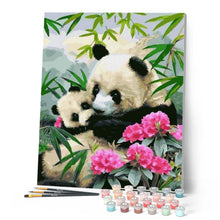 Cargar imagen en el visor de la galería, Pintar Por Números - Panda De La Madre Y El Niño - Figuredart - Animales Pandas