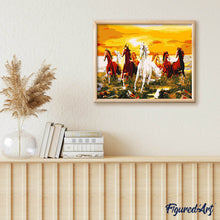 Cargar imagen en el visor de la galería, Pintar Por Números - 8 Caballos - Figuredart - Animales Caballos